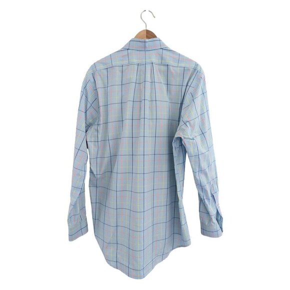 Vineyard Vines Slim Fit Murray Shirt Blue Plaid Size L - Picture 2 of 8
